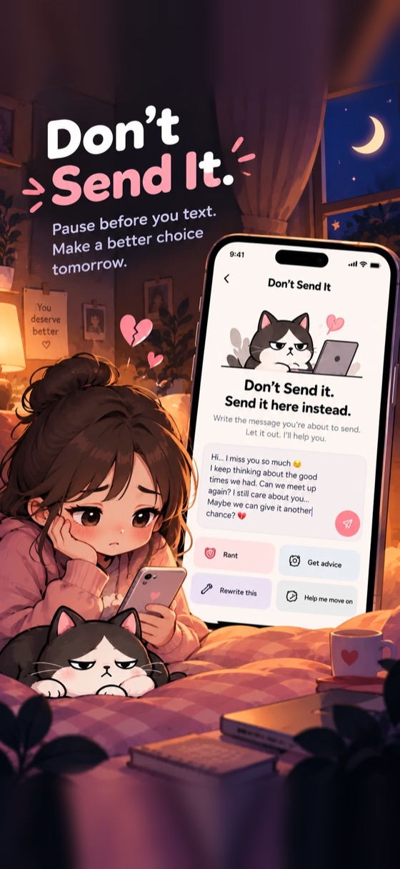 Don't Send It: write the text here instead